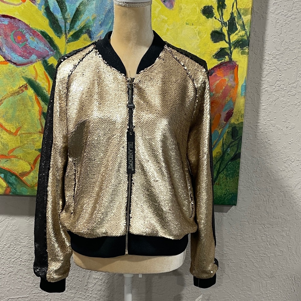 Blank NYC Gold and Black Sequin Jacket